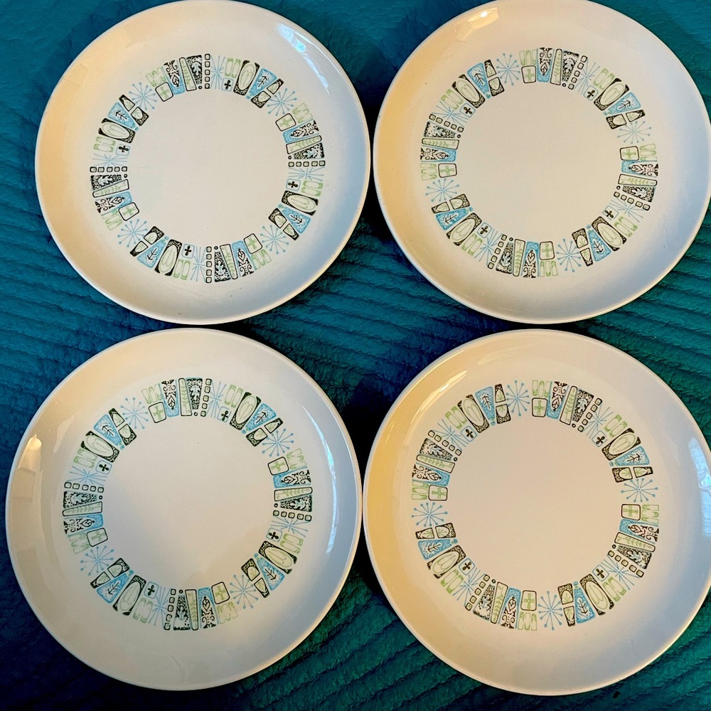 4 Colorcraft Jamaica Bay MCM Taylor Smith & Taylor bread plates